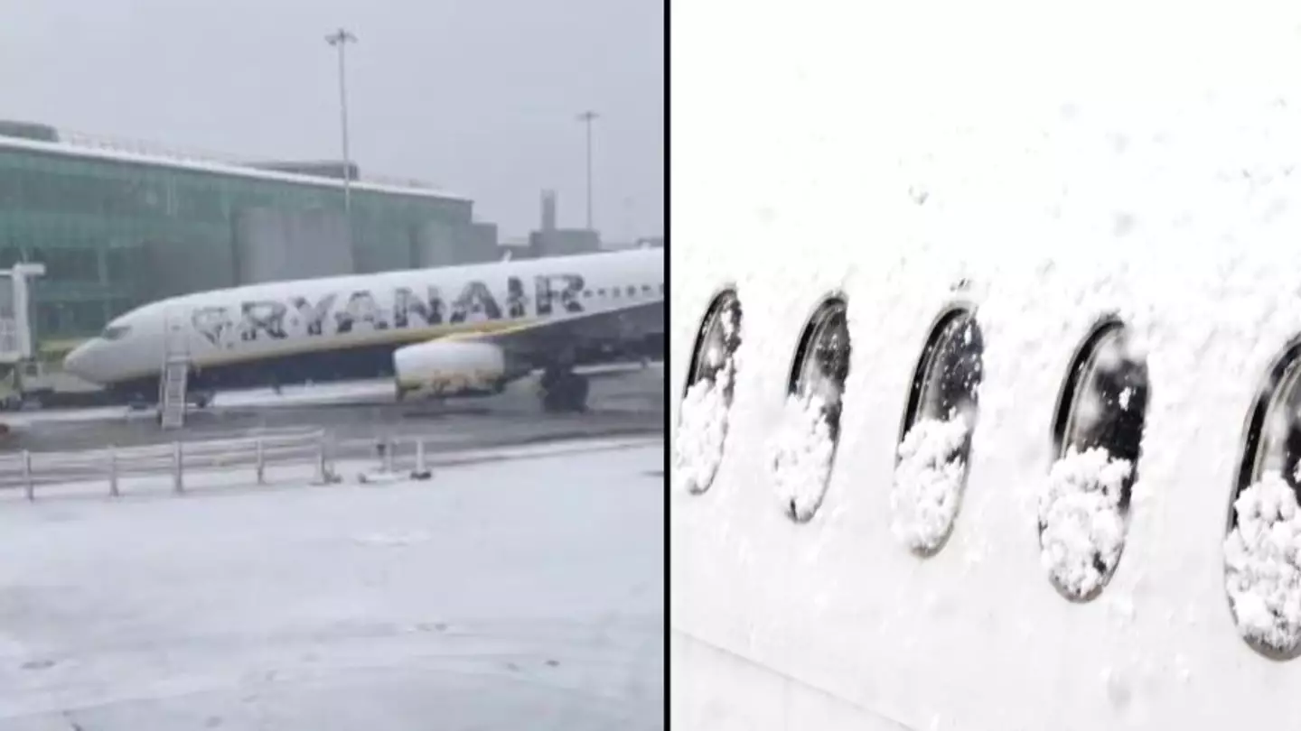 Major UK airport forced to shut runways as snow causes huge disruptions