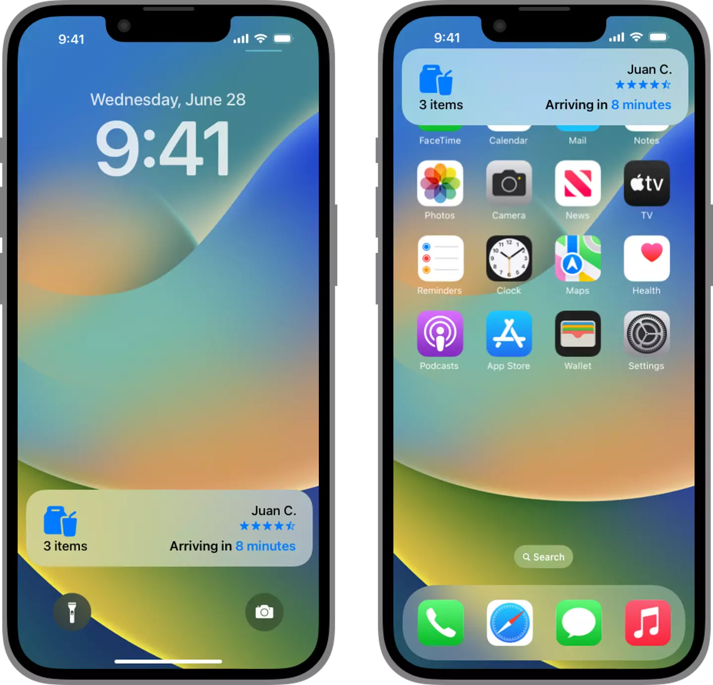 Apple's Live Activities widget gives users live second-by-second updates (Apple)