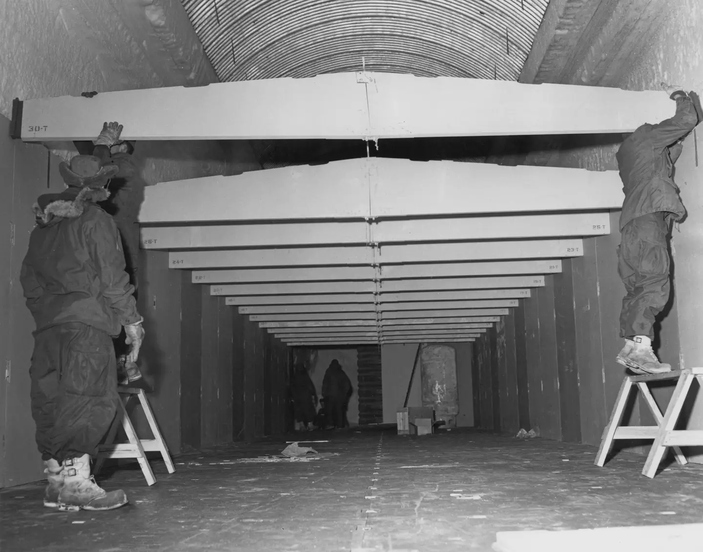 Camp Century under construction in the 1950s, the base was intended to hold nuclear weapons but was ultimately abandoned to the elements (US Army/Pictorial Parade/Archive Photos/Getty Images)