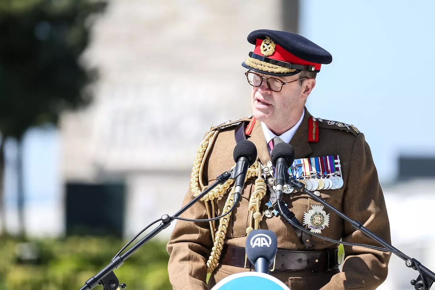 General Sir Patrick Sanders warned that a war with Russia is a 'realistic possibility' (Mustafa Yilmaz/Anadolu Agency via Getty Images)