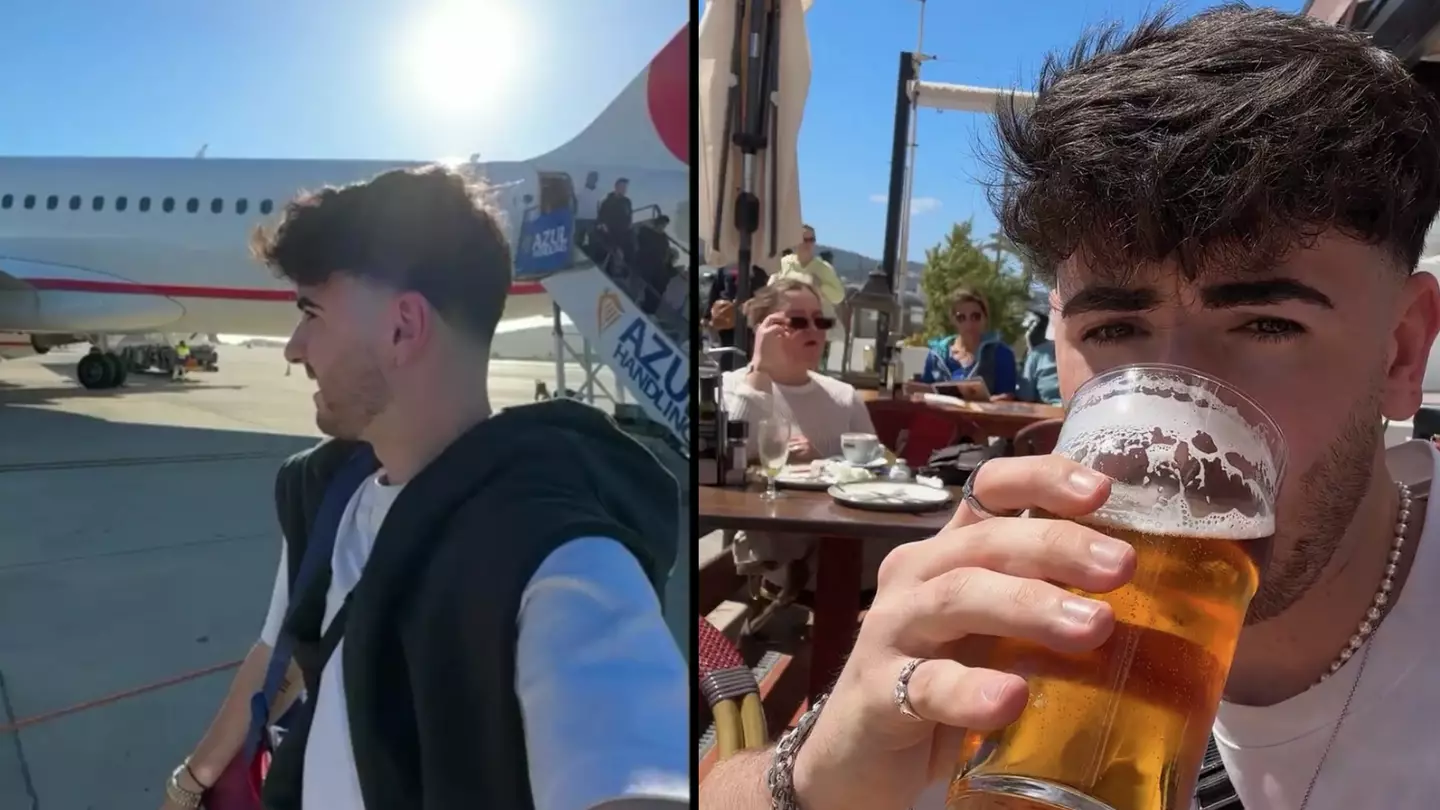 Lad flies to Ibiza and buys a pint for less than the cost of beer crate
