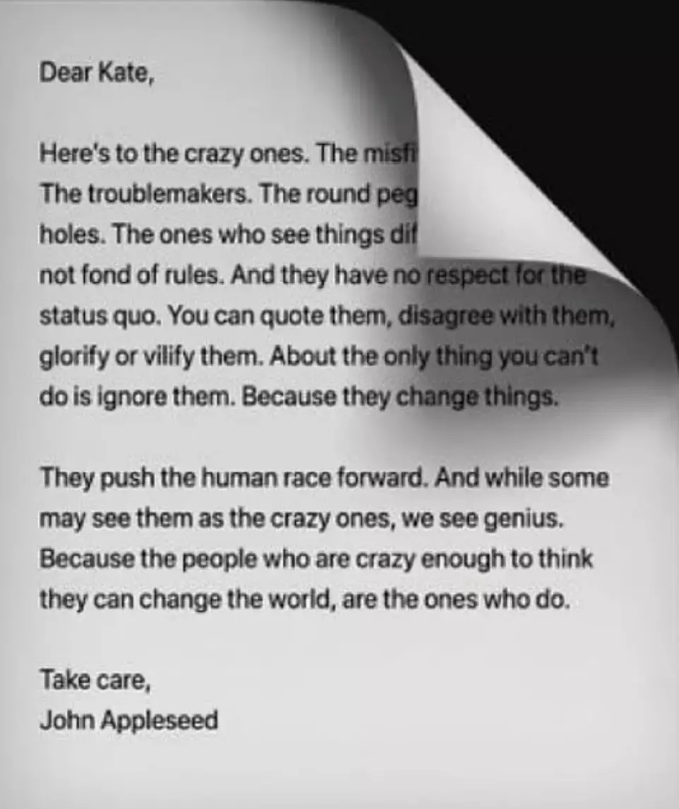 But after performing a few tech tricks, social media users have now deciphered the secret message (Apple)