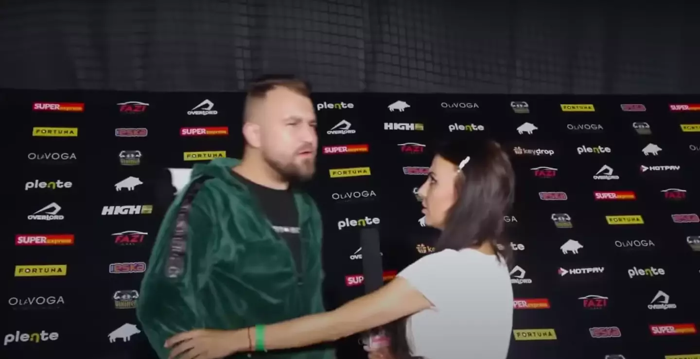 The YouTuber was totally blind-sighted by the sucker punch.