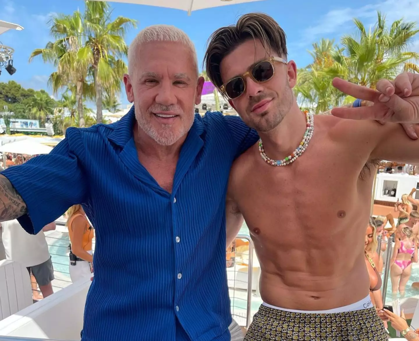 Wayne Lineker shared a snap of Grealish in Ibiza.