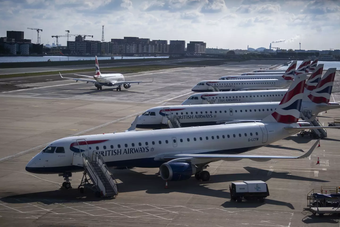 A British Airway plane was reportedly grounded.