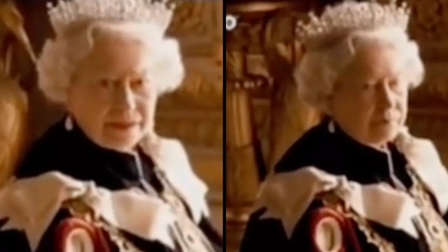 Queen Has Rare Reaction After Being Asked To Remove Her Crown In Awkward Footage