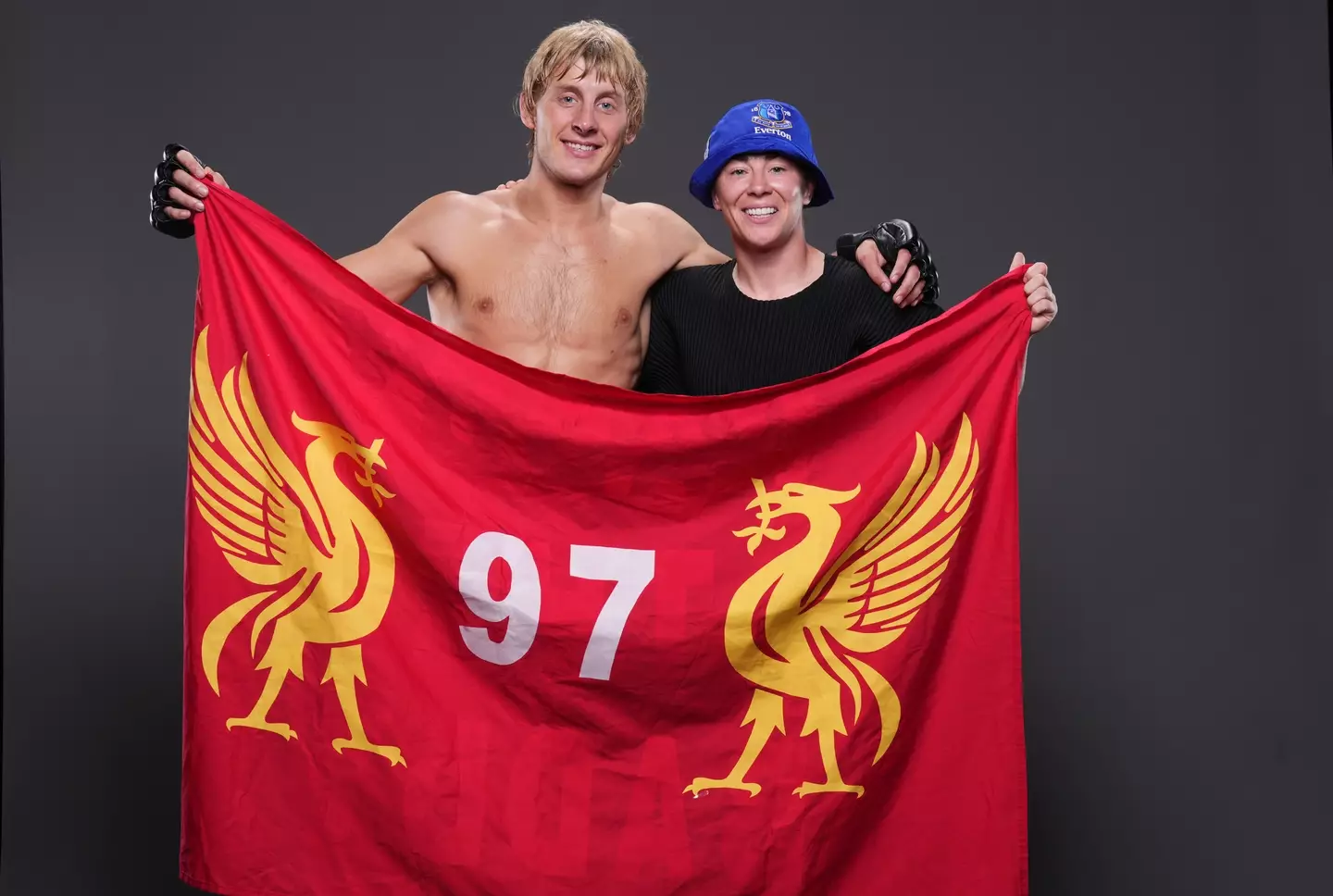 Paddy the Baddy with fellow scouser Meatball Molly. (Mike Roach/Zuffa LLC)