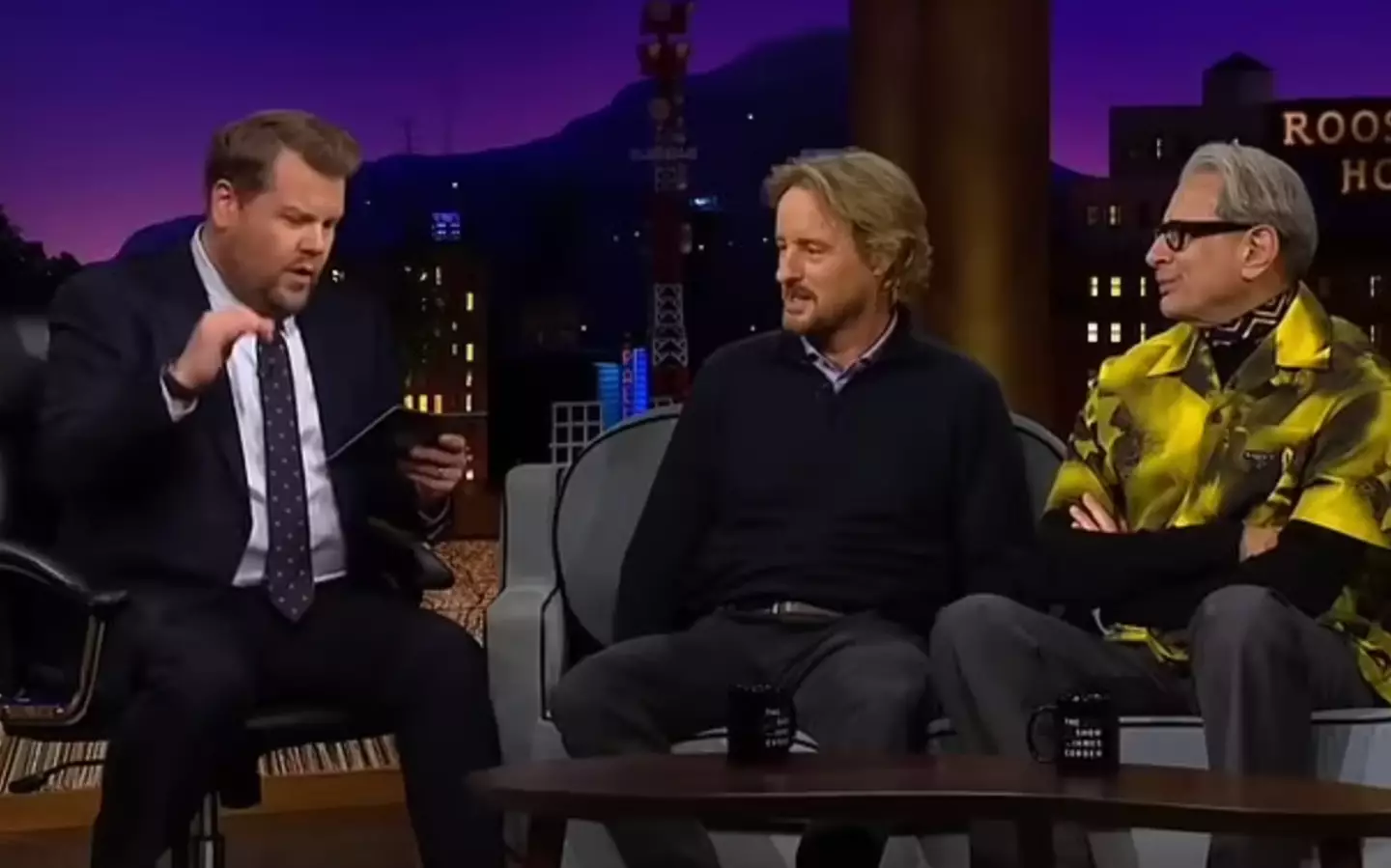 Owen Wilson recounted the tale on The Late Late Show with James Corden.