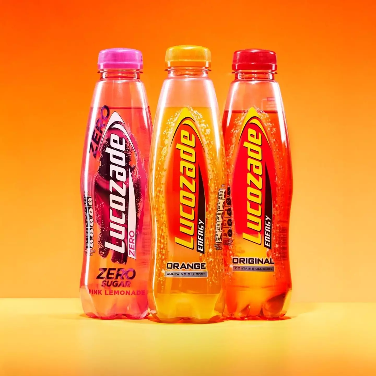 How Lucozade bottles used to look.