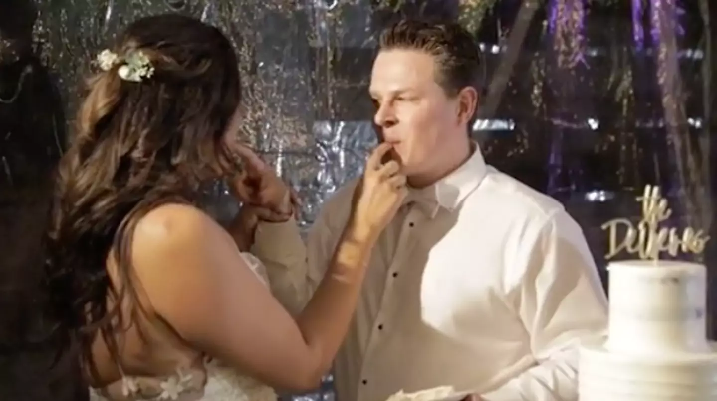 People have been left shocked by a groom's prank on his wife on the pair's wedding day.