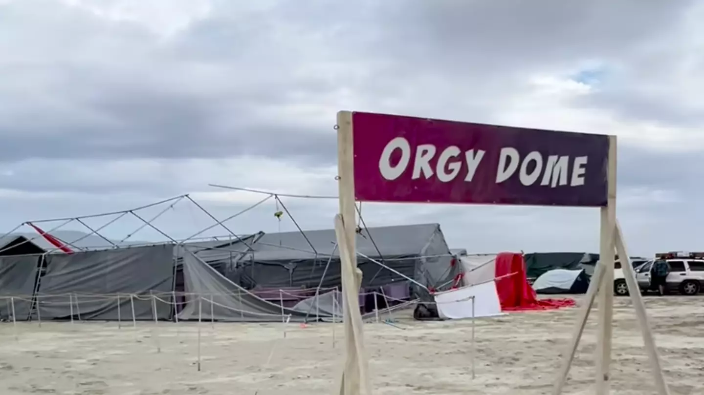 Burning Man's notorious 'Orgy Dome' destroyed by intense dust storm