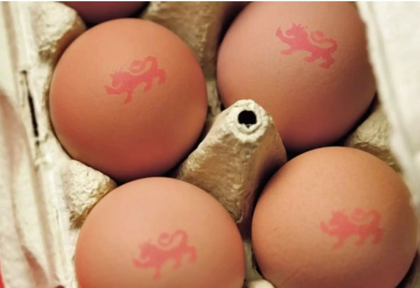 Eggs with the red lion logo stamped on them in the UK are 'safe to eat' runny (British Lion Eggs)
