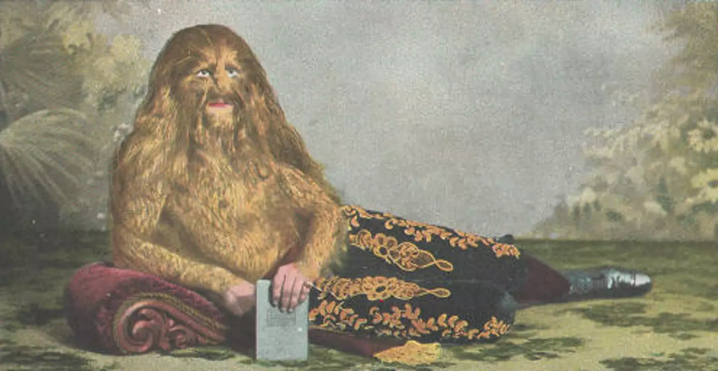 A poster advertising 'Lionel the Lion-faced Man'.