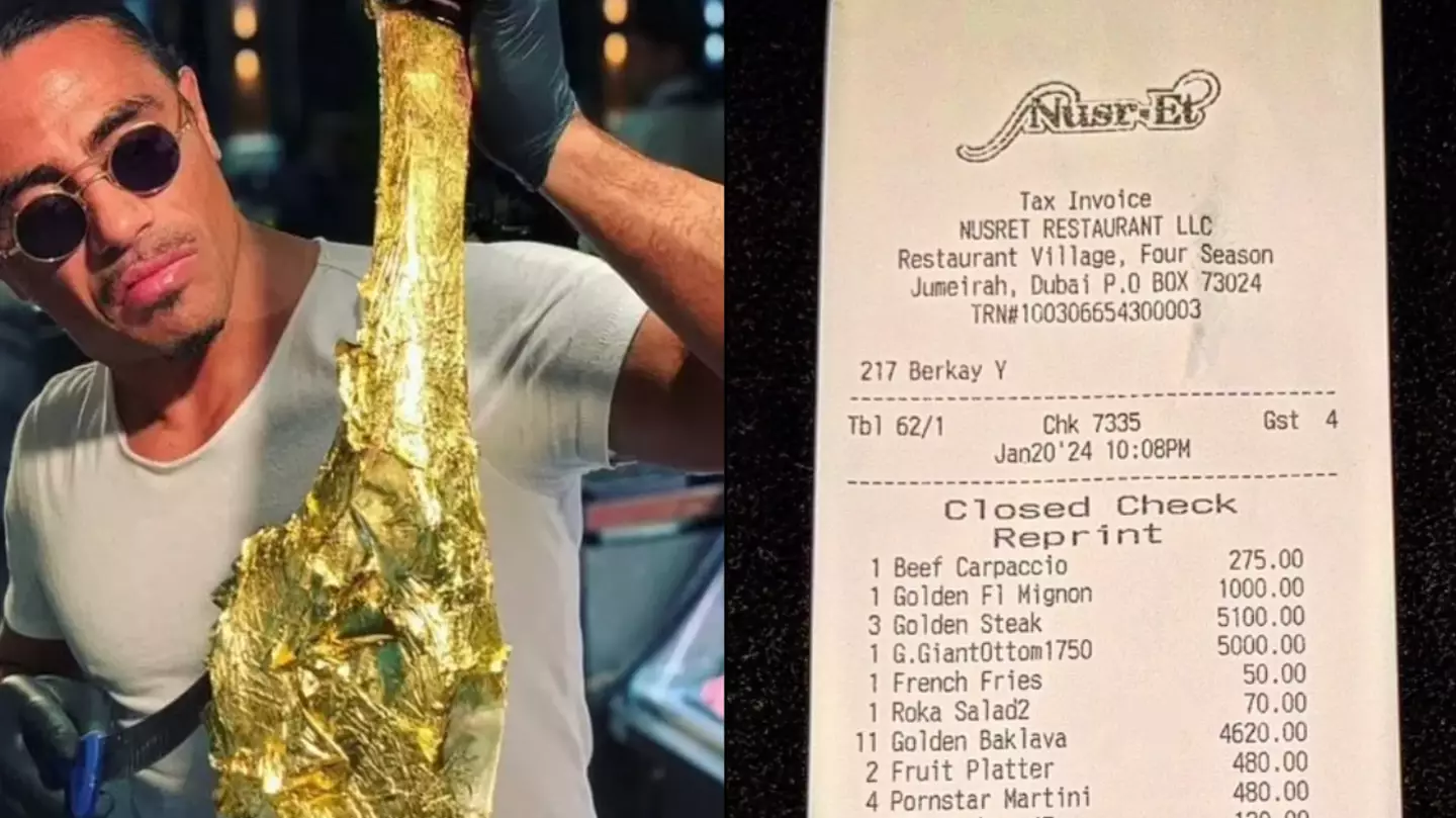 Salt Bae slammed over his food prices after diner shares £85,000 bill