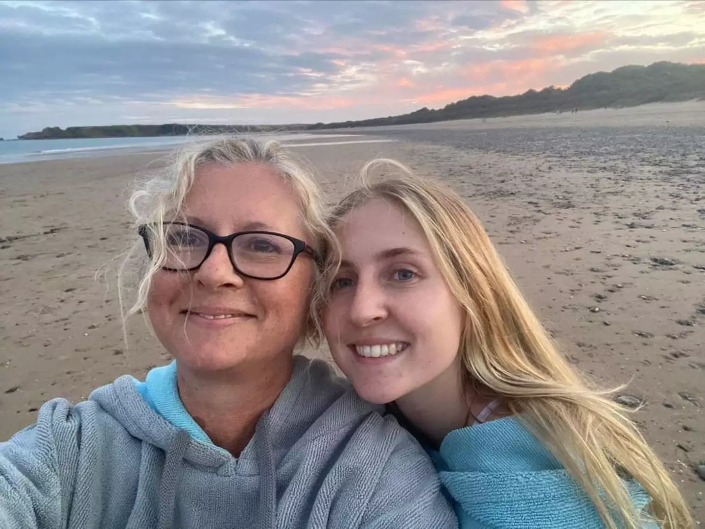 Caitlin Edwards and Jayne Etherington went swimming off a beach in Pembrokeshire.