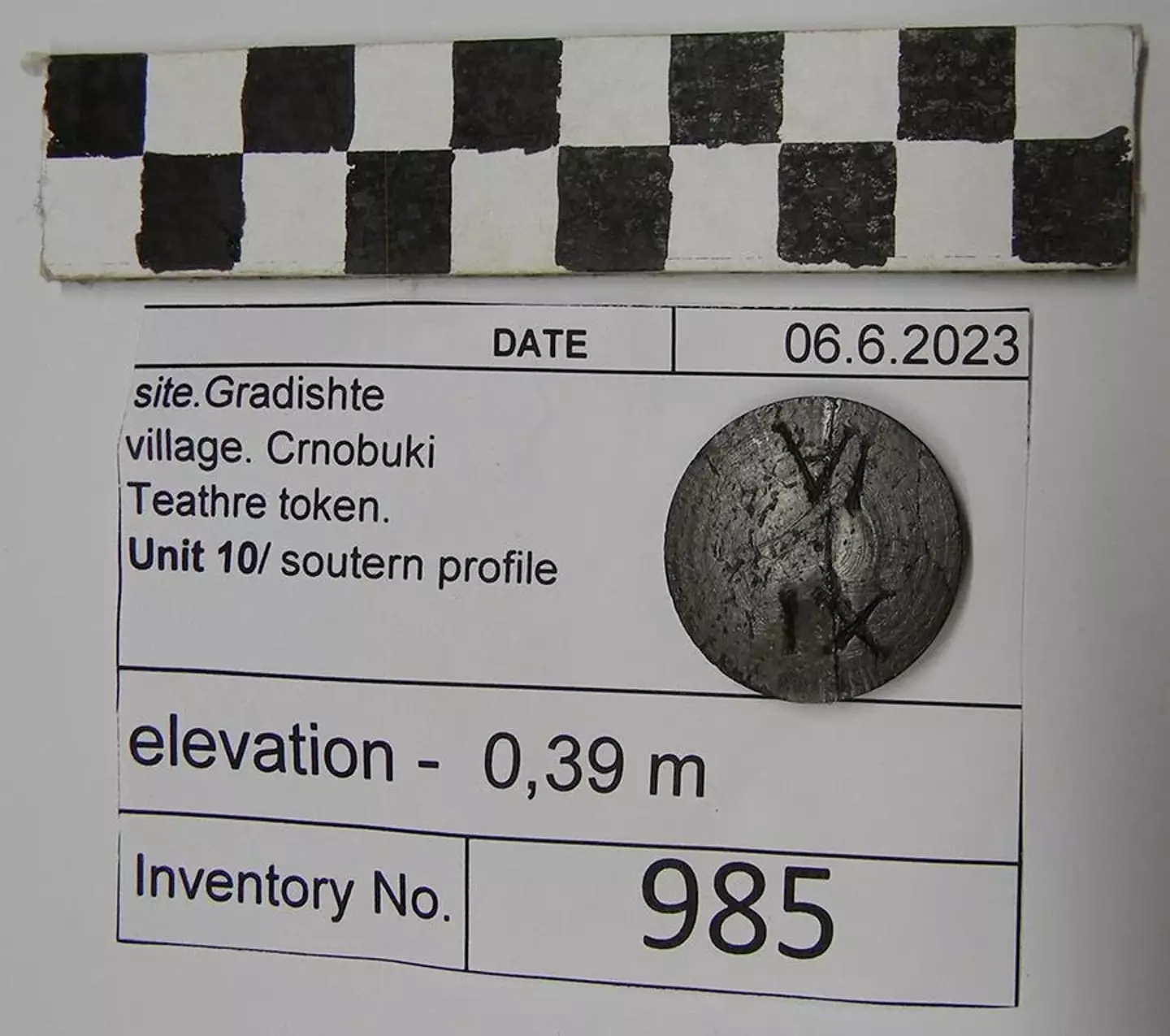 One of the coins discovered (Cal Poly Humboldt’s Cultural Resources Facility)