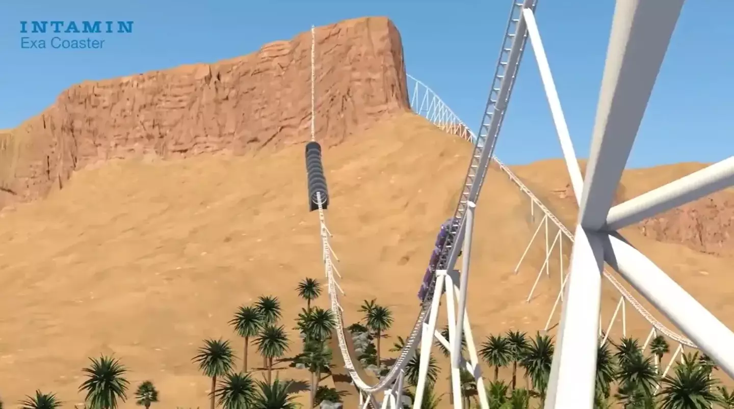 Adrenaline junkies will get the chance to ride on a the world's first 'Exa Coaster', the first of its kind to go over 500ft in height.