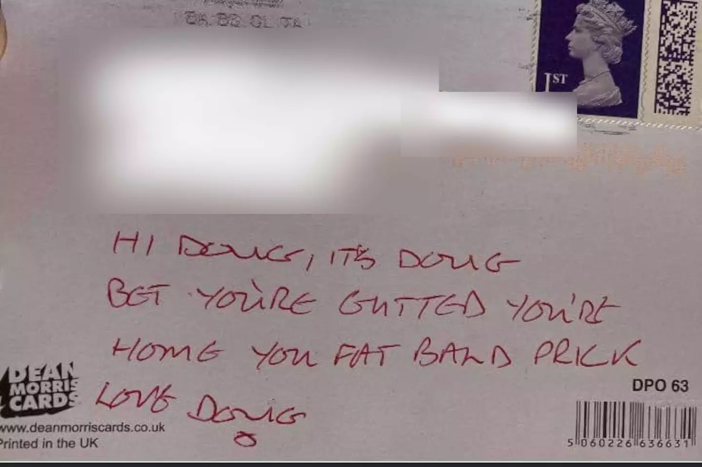 The infamous postcard.