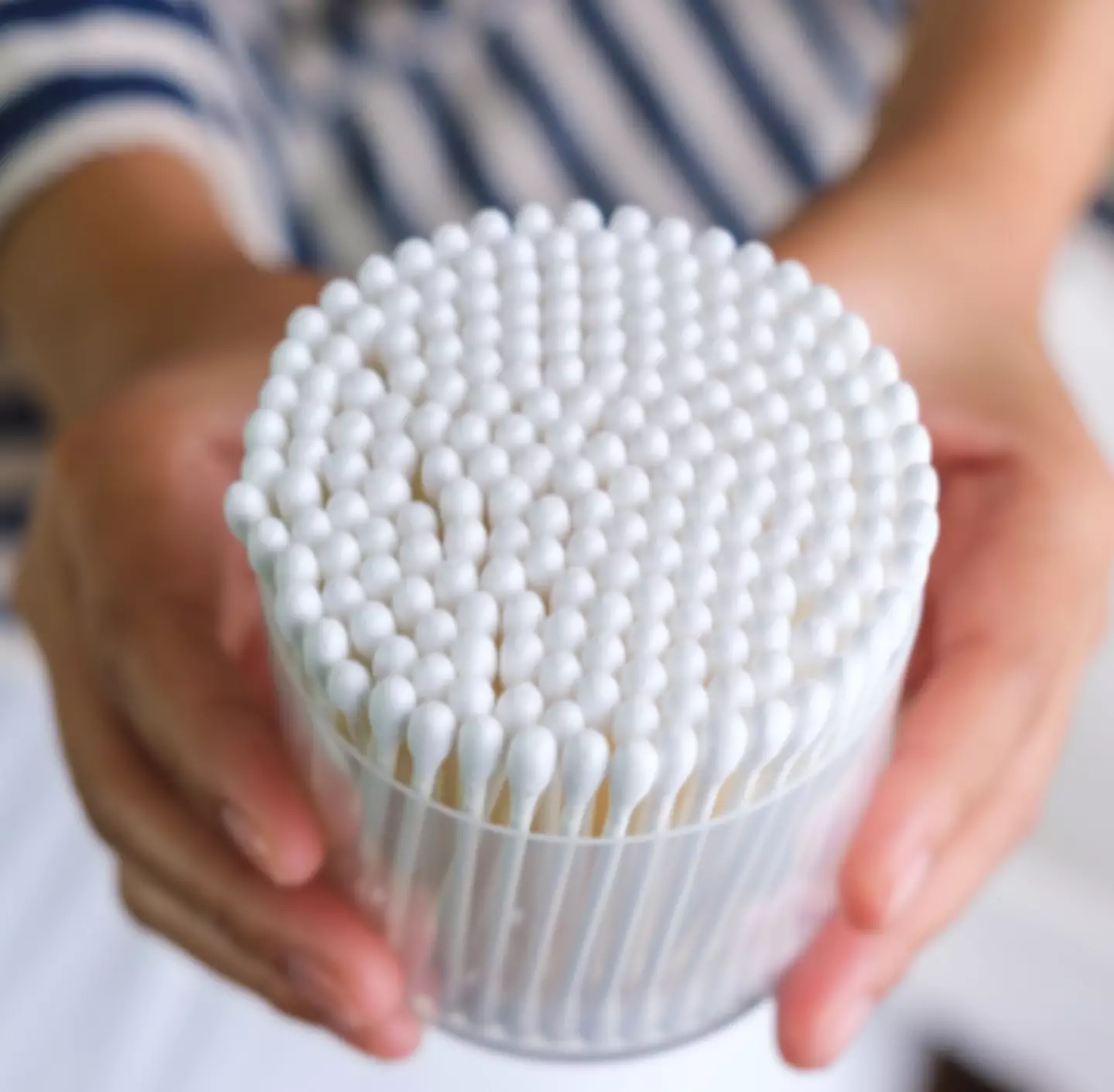 It is recommended that you don't use cotton swabs when cleaning your ears.