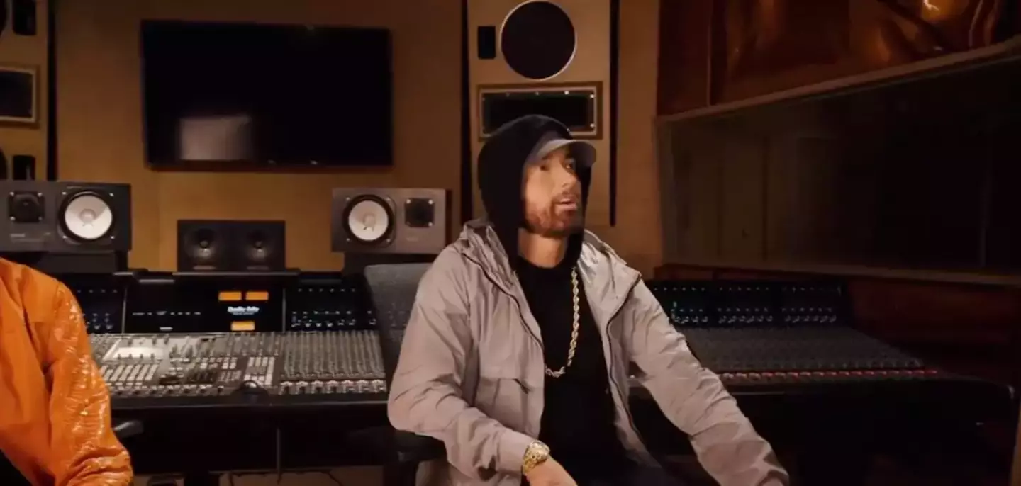 Eminem finally had his moment of realisation and remembered that he was a part of the video.
