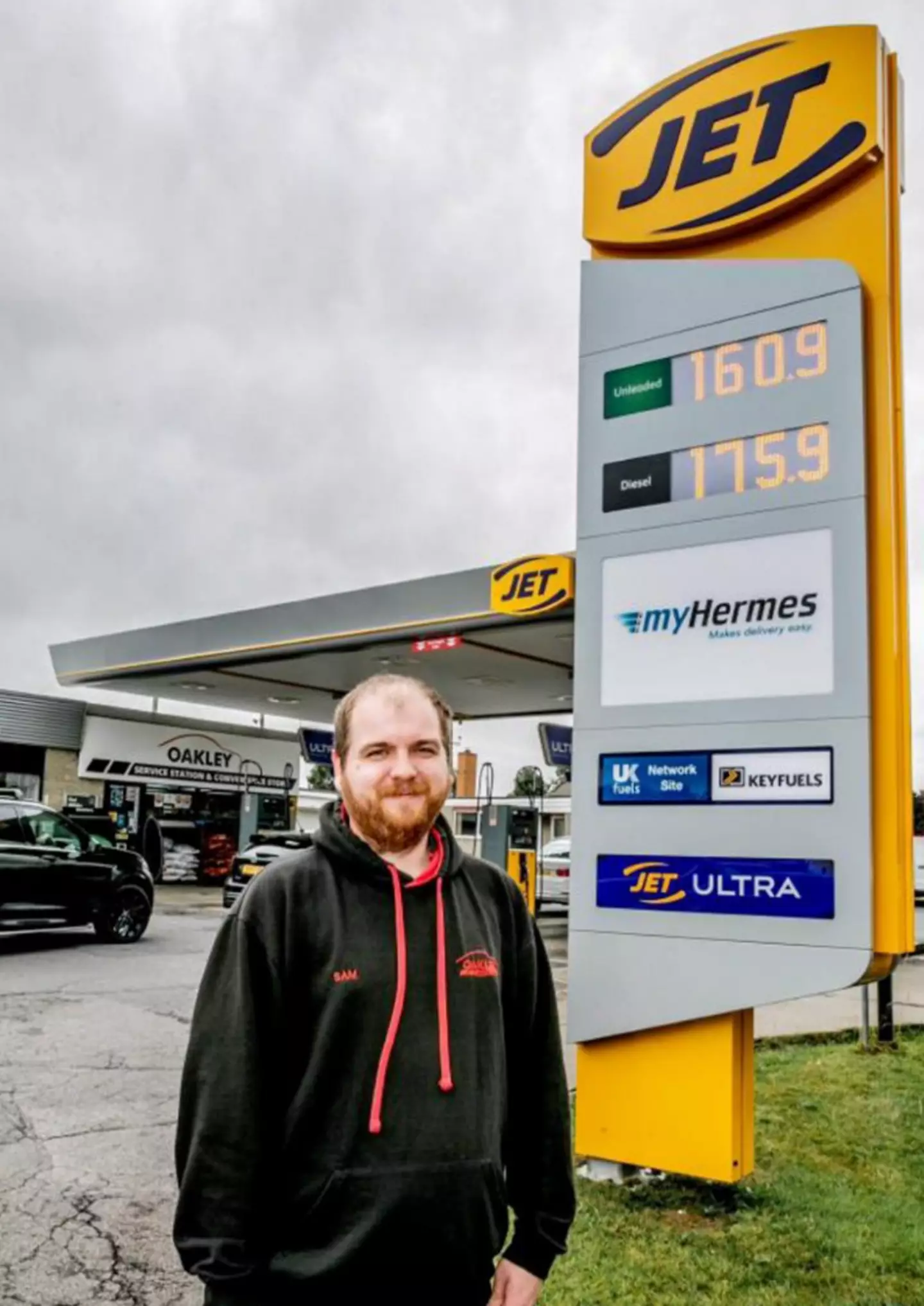 A petrol station in County Durham at bargain prices.