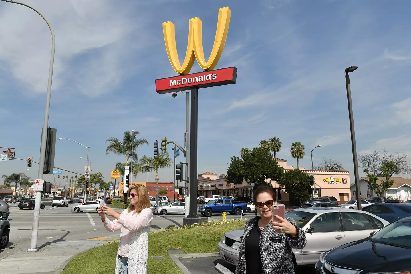 The golden arches were flipped upside down to make a statement.