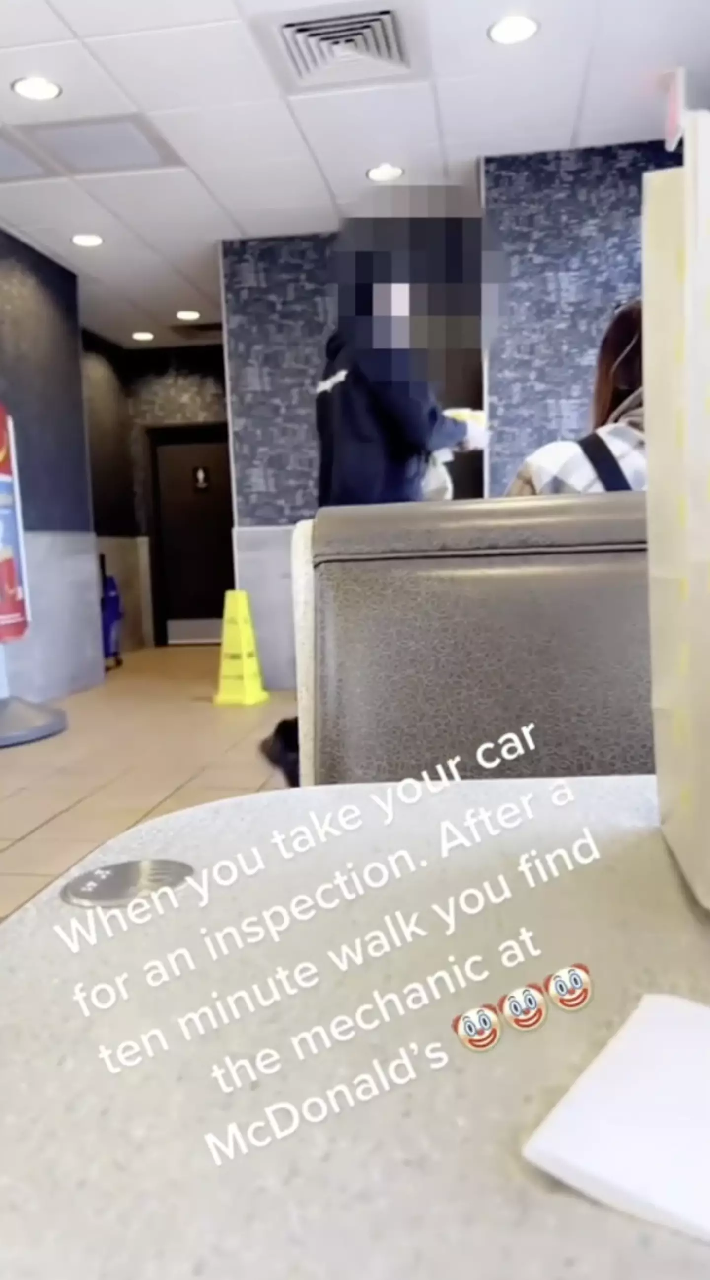 He was shocked to see the mechanic show up in his car.