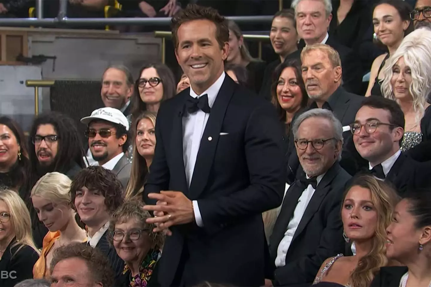 Though some laughed, Reynolds' joke didn't hit home for many (NBC)