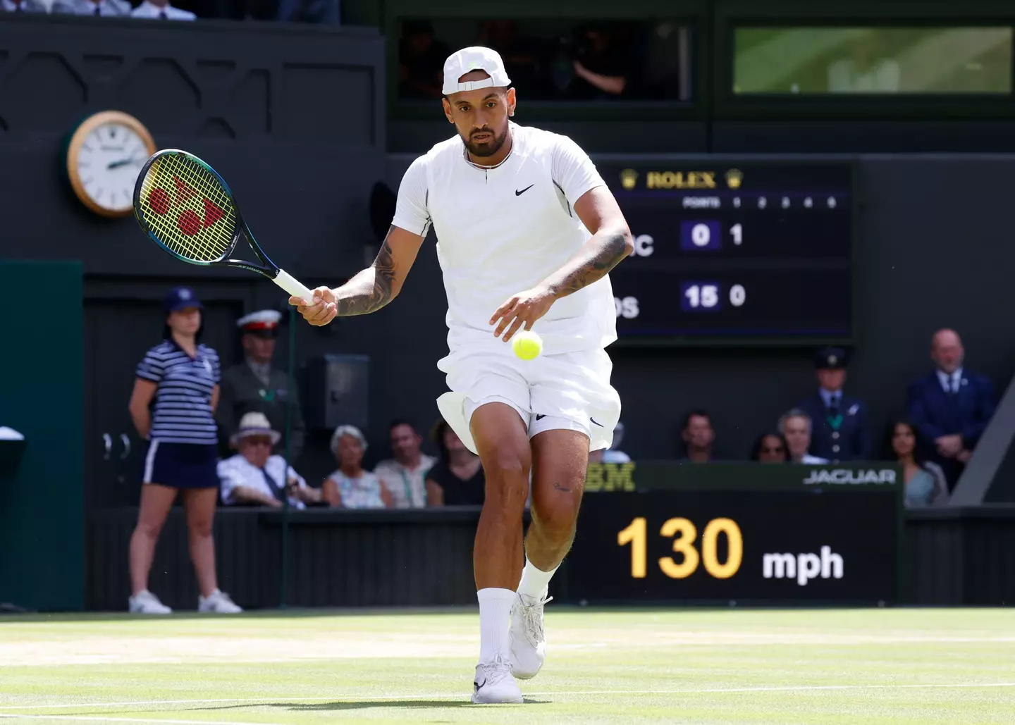 Nick Kyrgios at the Wimbledon 2022 Championships.