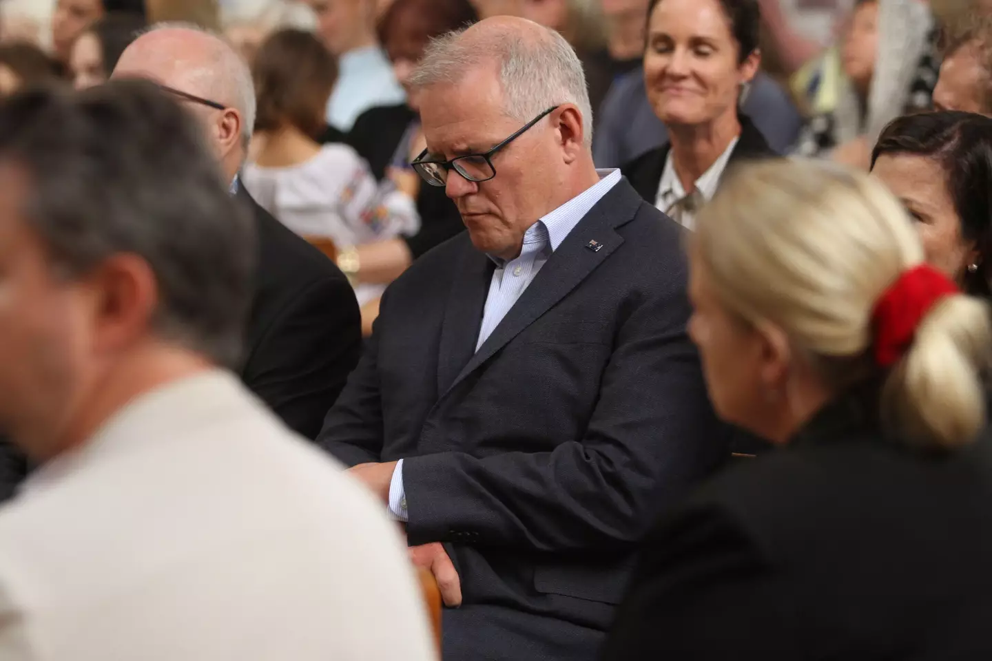 Scott Morrison at church.