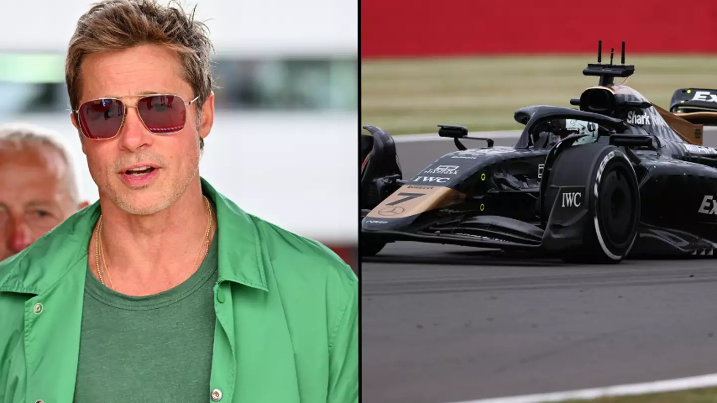 Brad Pitt goes unnoticed at Silverstone despite racing around the track at 150mph
