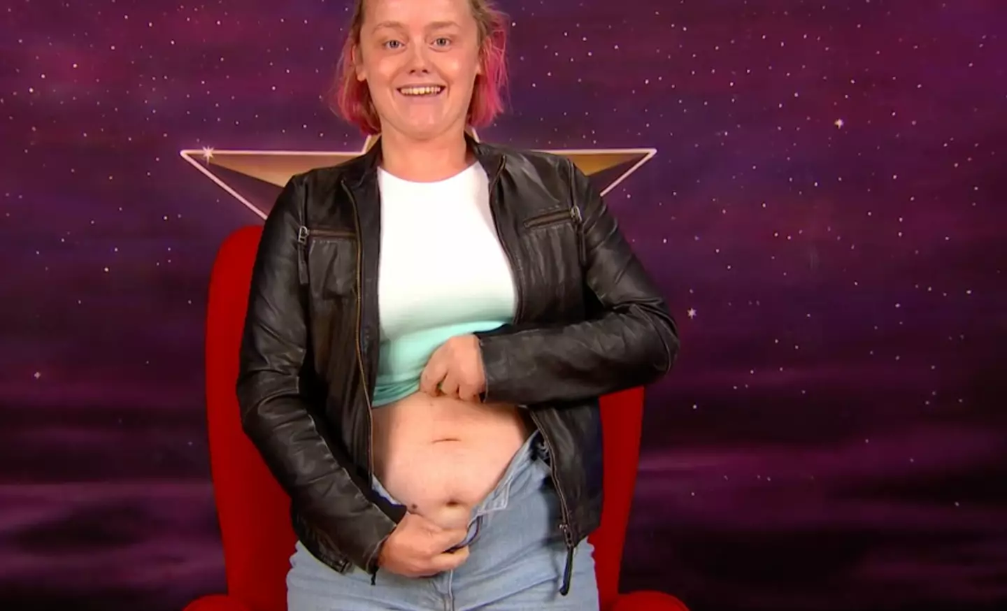 Jenny revealed her two belly buttons on the show.
