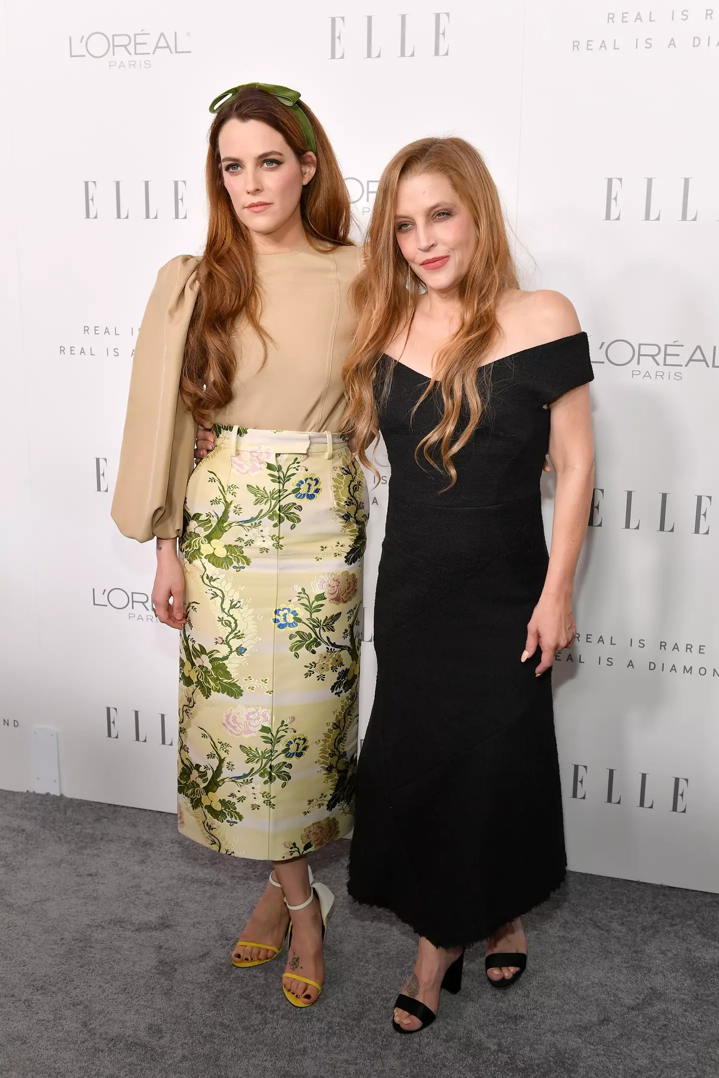 Riley Keough and Lisa Marie Presley. (Neilson Barnard/Getty Images for ELLE)