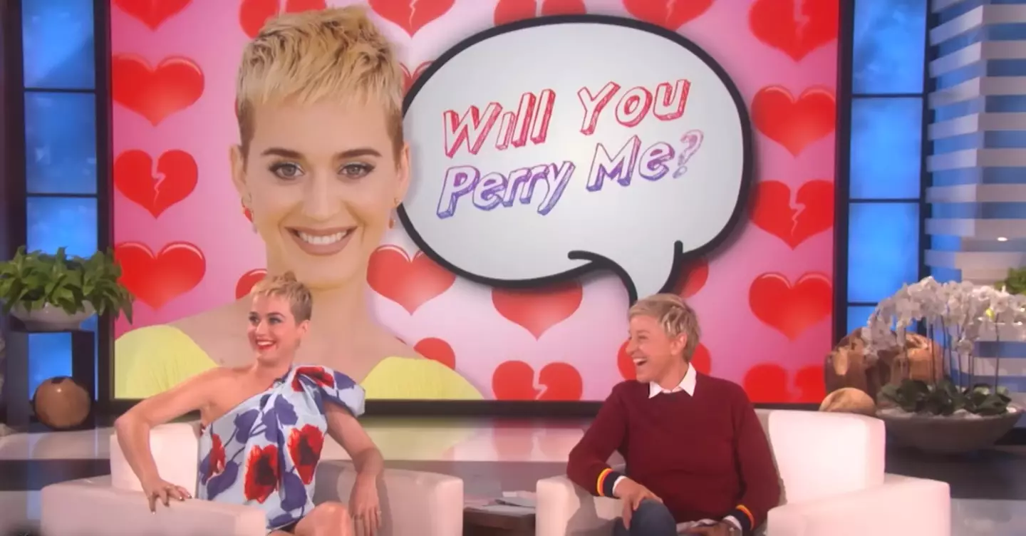 The singer couldn't believe DeGeneres forgot about her marriage to Russell Brand (YouTube/The Ellen Show)