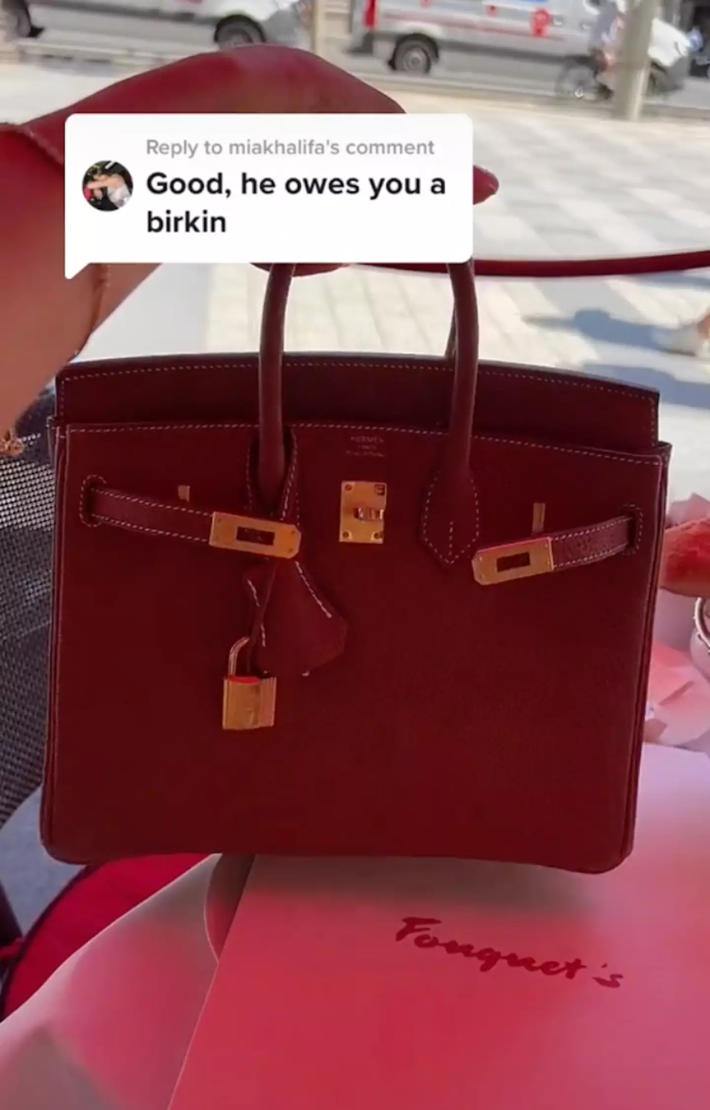 Mia herself reached out and said the husband owes his new wife a Birkin bag.