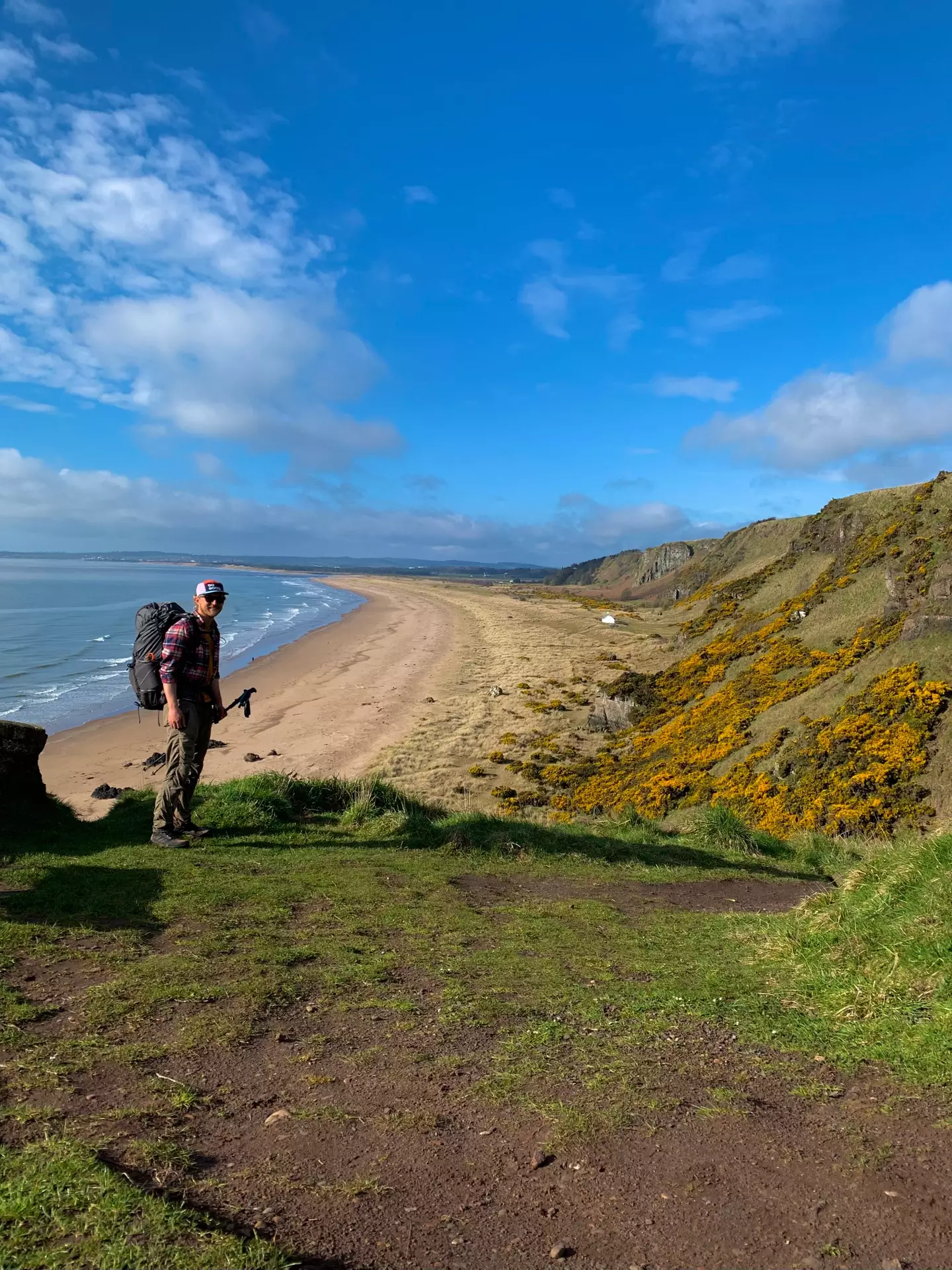 Walking along St Cyrus beach, Aberdeenshire (Supplied)