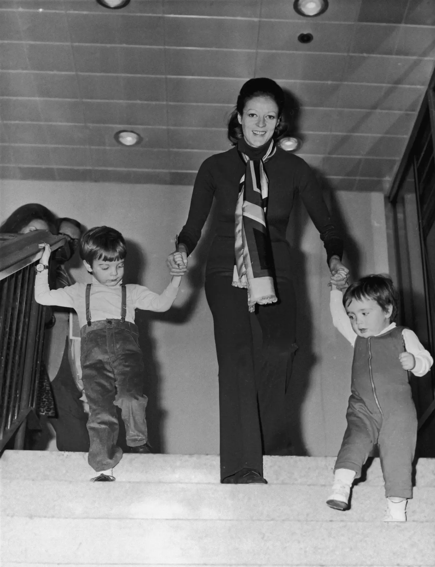 Dame Maggie with Chris and Toby in 1971. (Dove/Express/Hulton Archive/Getty Images)