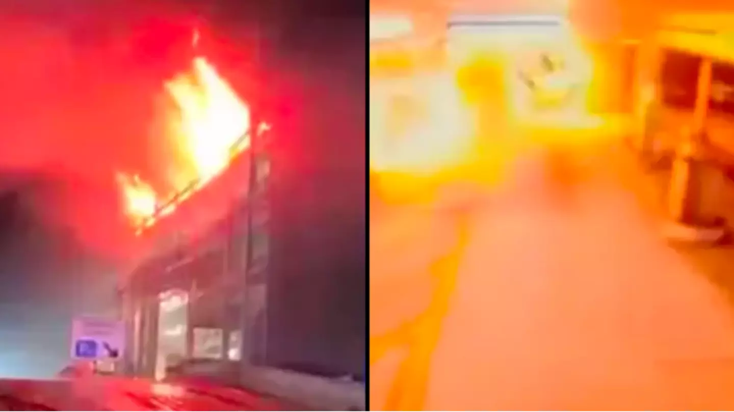 Man arrested after fireball destroyed hundreds of vehicles and wiped out entire UK airport carpark