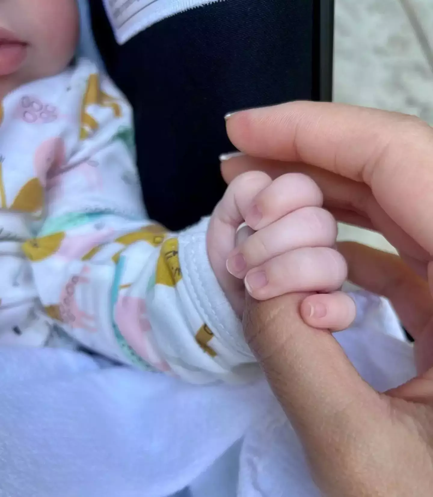 The couple welcomed their son in June.