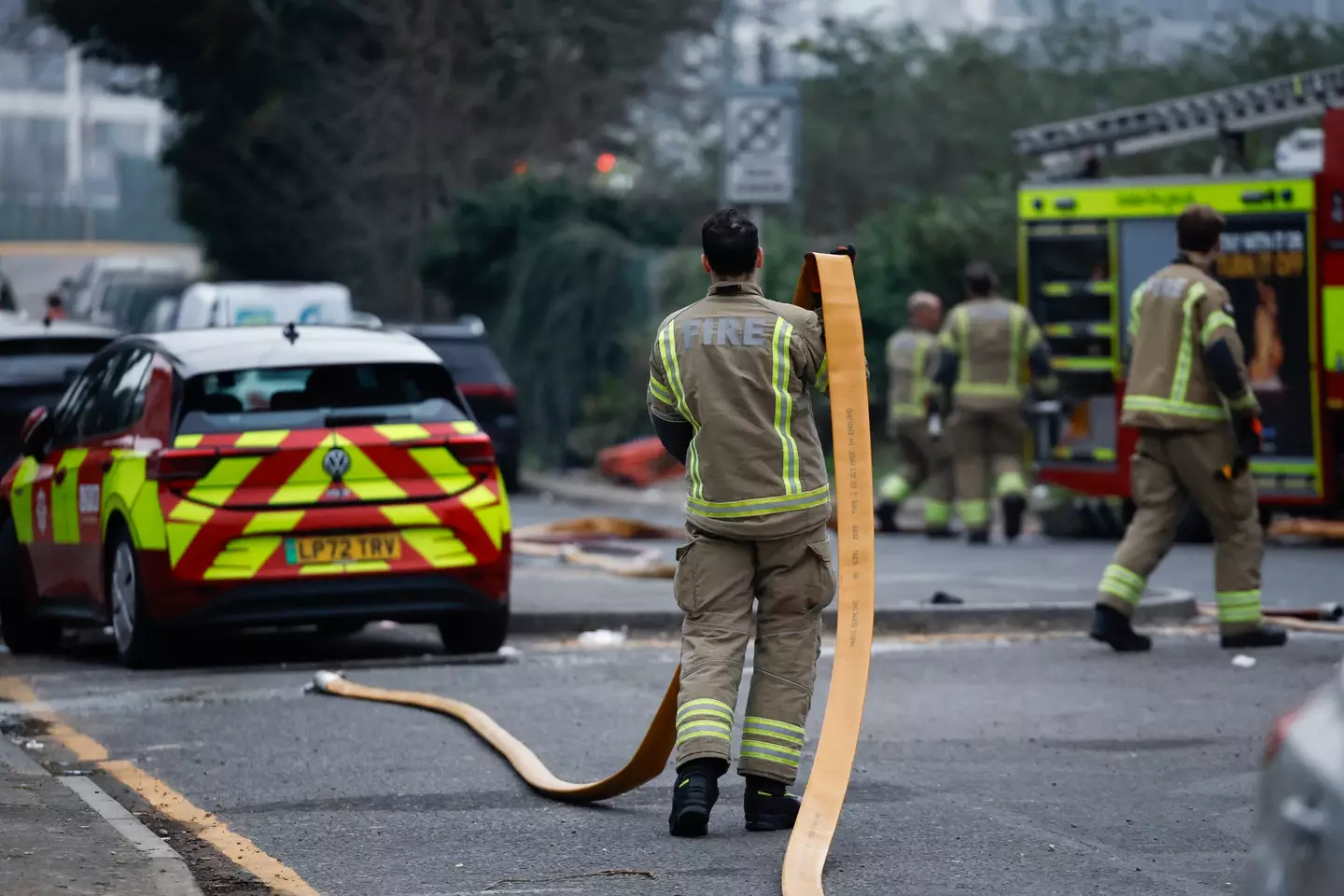 A nearby fire at an electricity substation cut Heathrow's power (BENJAMIN CREMEL/AFP via Getty Images)