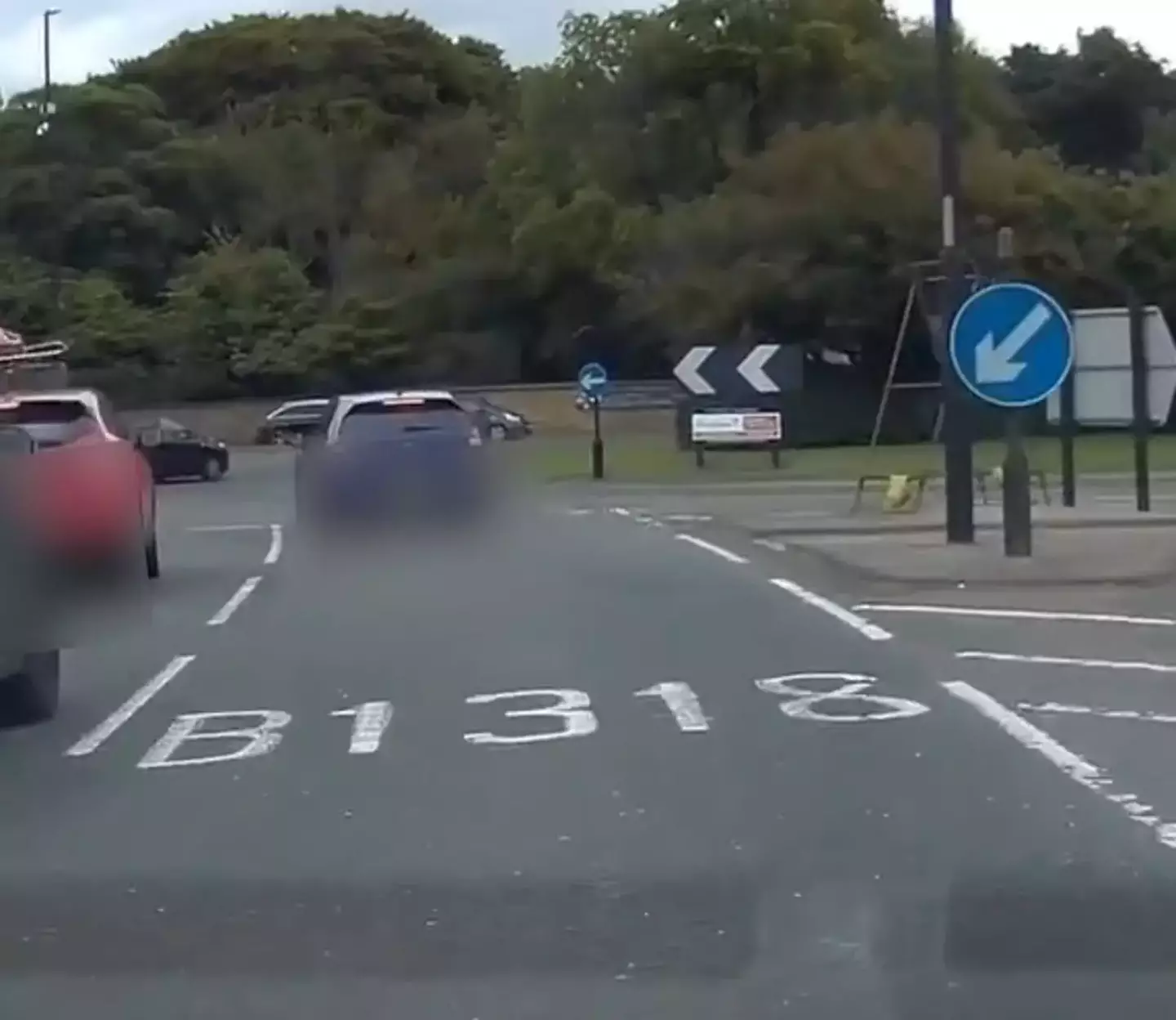 So, you just use the right lane and go around the roundabout.
