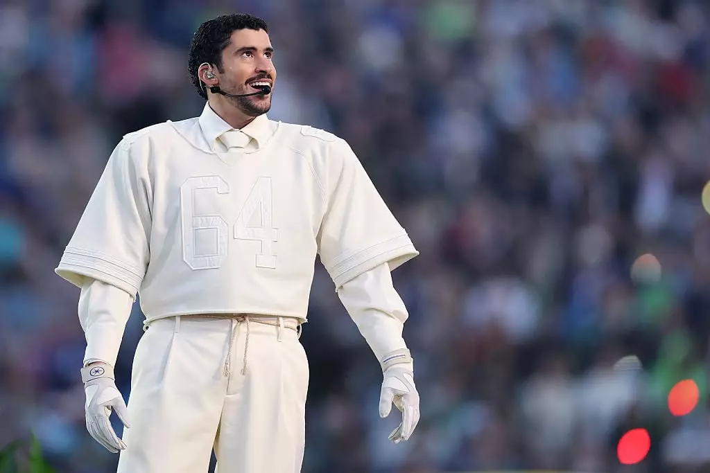 No one's accused Bad Bunny of lip-syncing... (Kevin C. Cox / Staff / Getty)