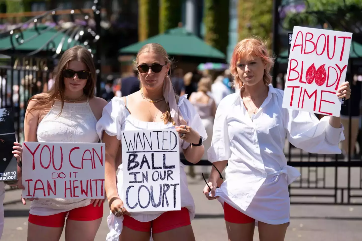 Protests took place over the all-white clothing rule.