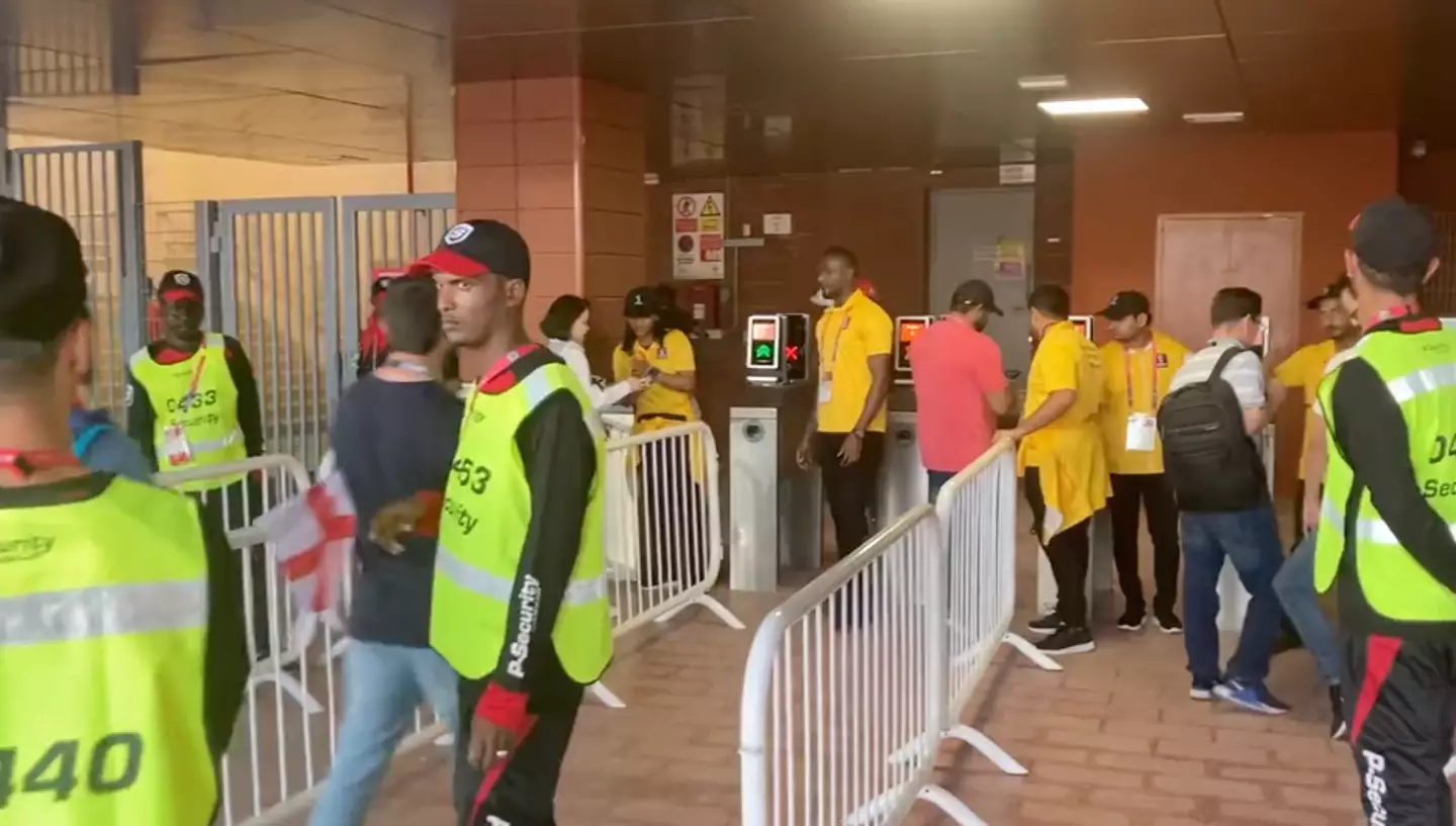 According to Mirror journalist Andy Lines, staff eventually let England fans into the stadium with ‘no ticket checks at all’.