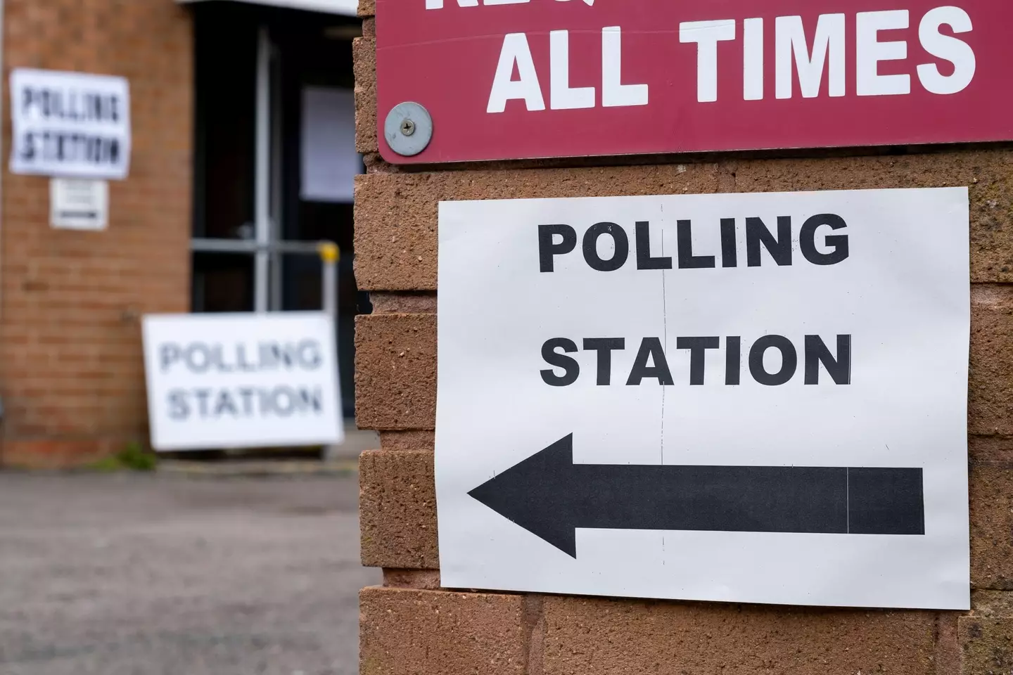 Make sure you're registered to vote before you show up here on voting day, and remember to bring ID with you. (Mike Kemp/In Pictures via Getty Images)