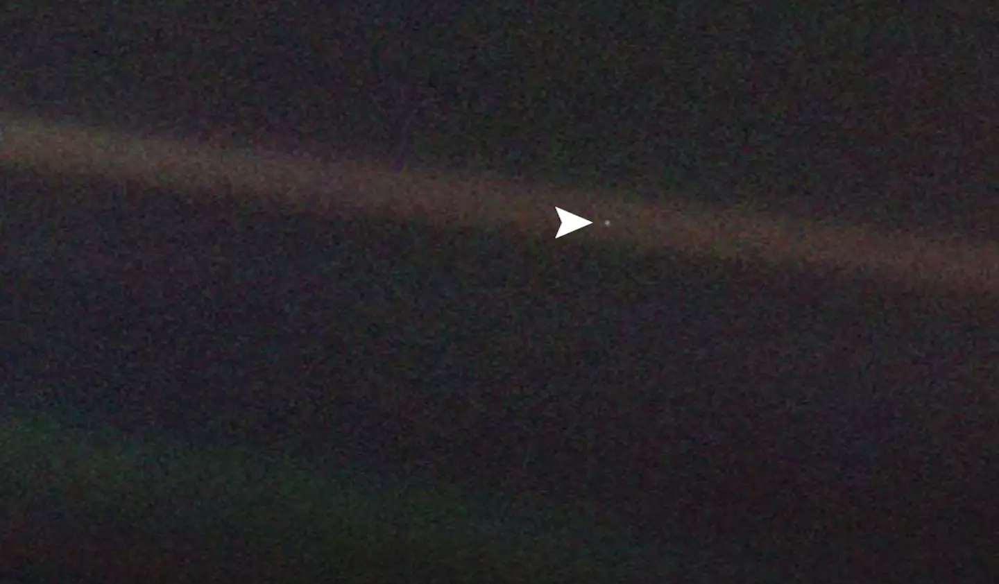 That's us, the blue dot (YouTube/The Planetary Society)