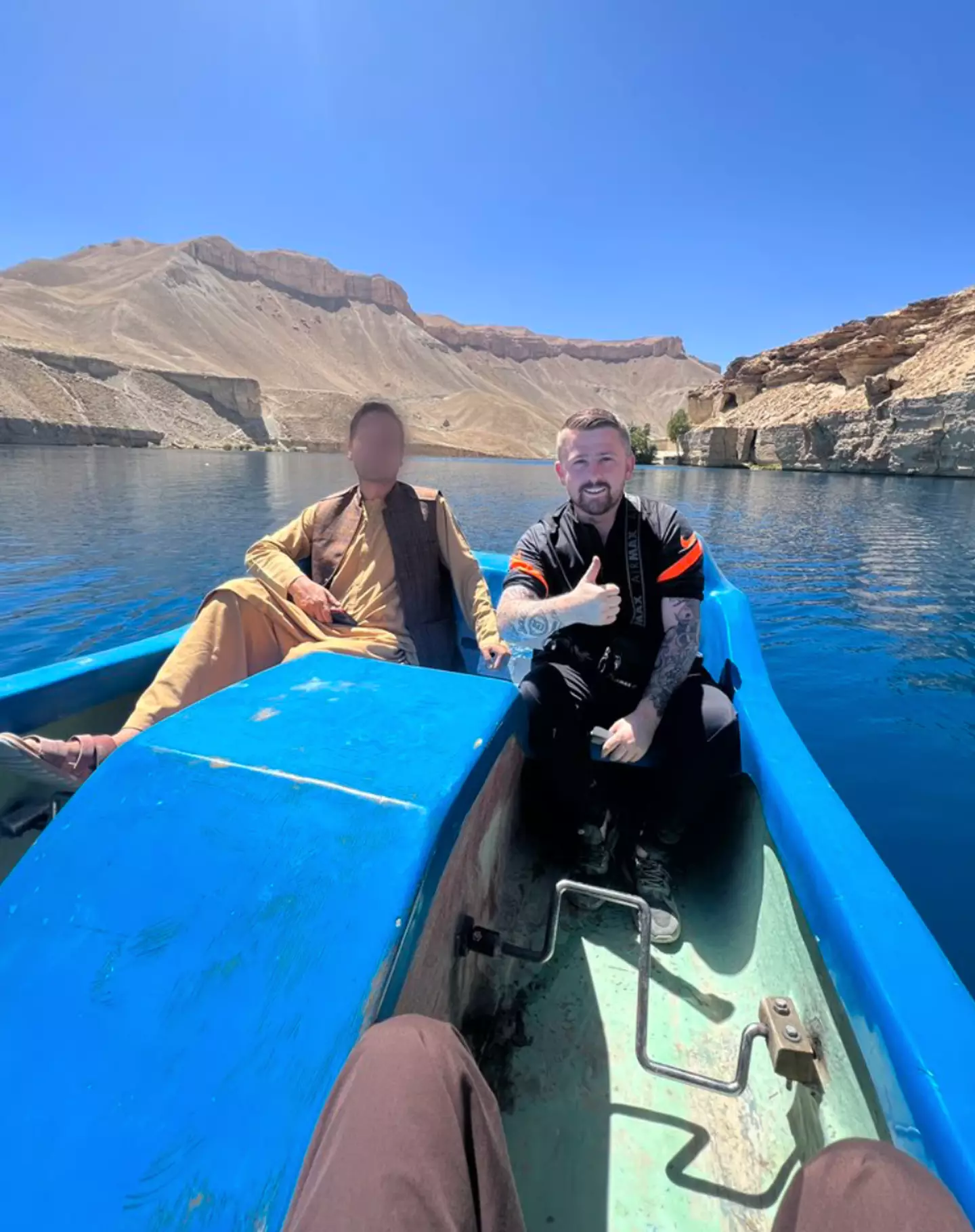 'Just trying to convince the Taliban to go on the pedalos.'