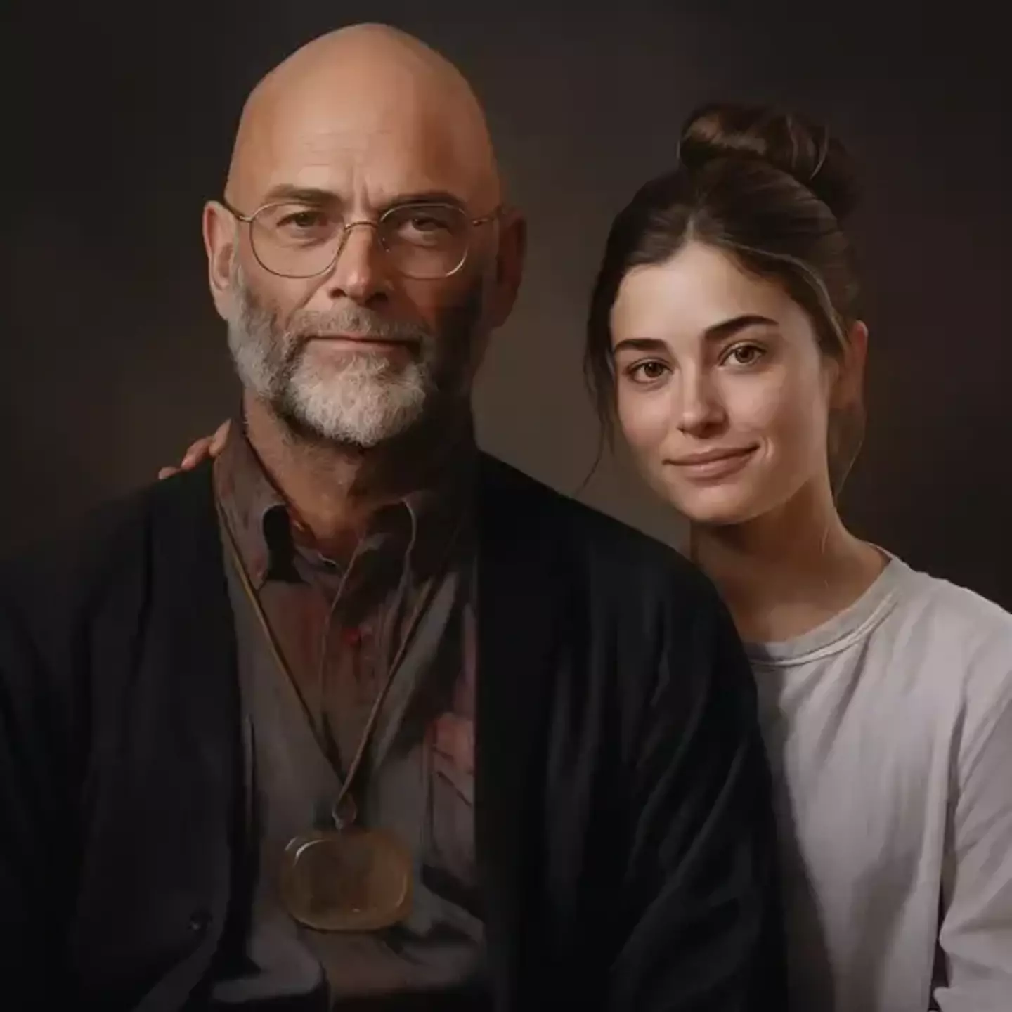 Never mind the personal trainer, what is this guy wearing around his neck?