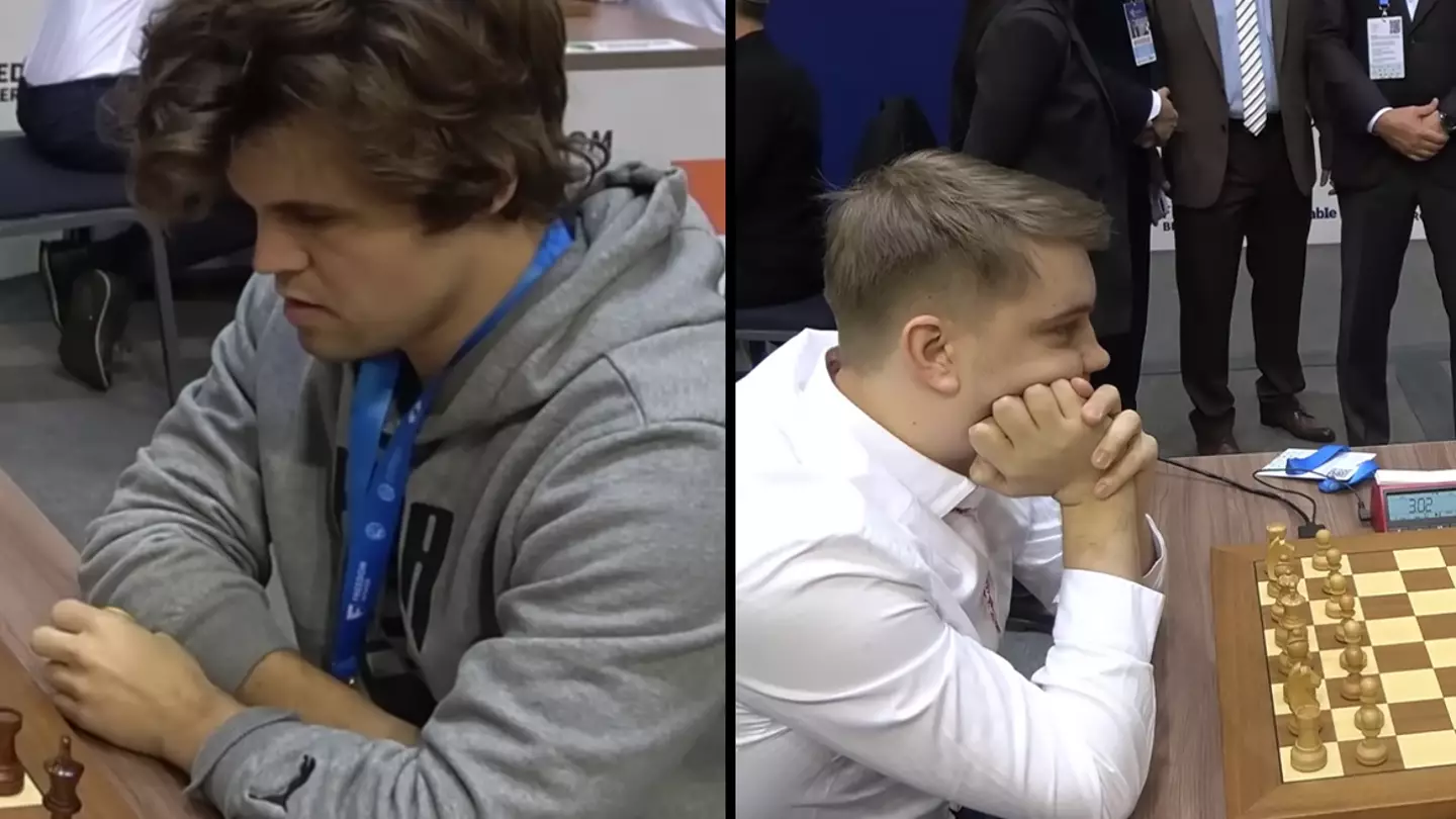 Magnus Carlsen arrives late for chess game and still beats opponent with nine secs left