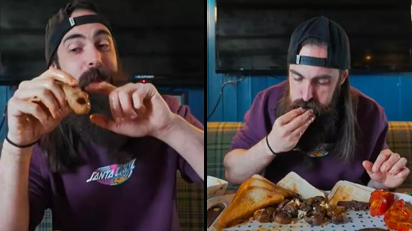 Man annihilates £20 breakfast challenge that's never been completed before